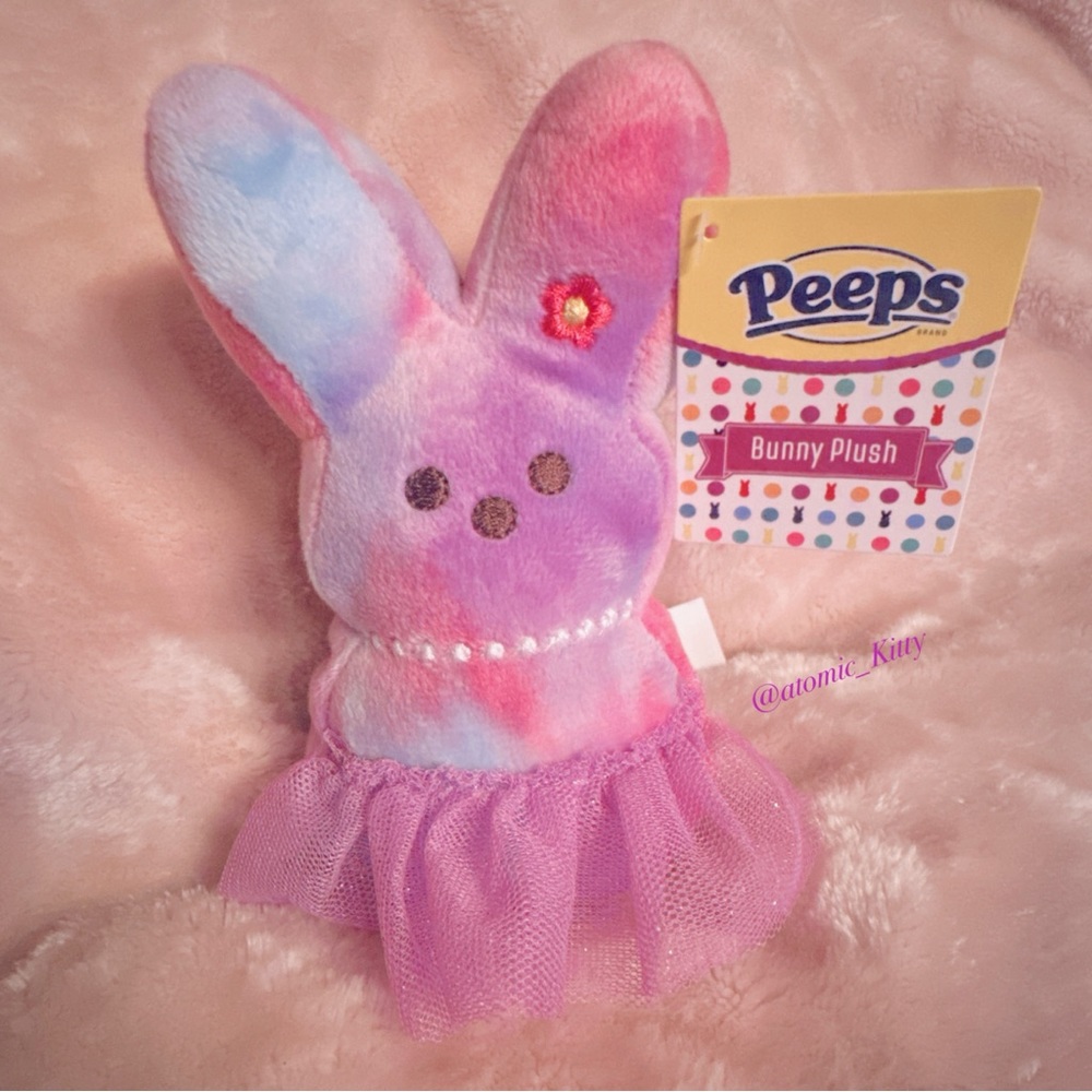 Peeps Marshmallow Dress Up Tie-Dye Rainbow Ballerina Bunny Plush